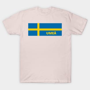 Umeå City in Swedish Flag T-Shirt